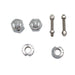 Chrome Rear Axle Adjuster and Nut Kit - V-Twin 44-0635 - Evolution Softail 1986-1992