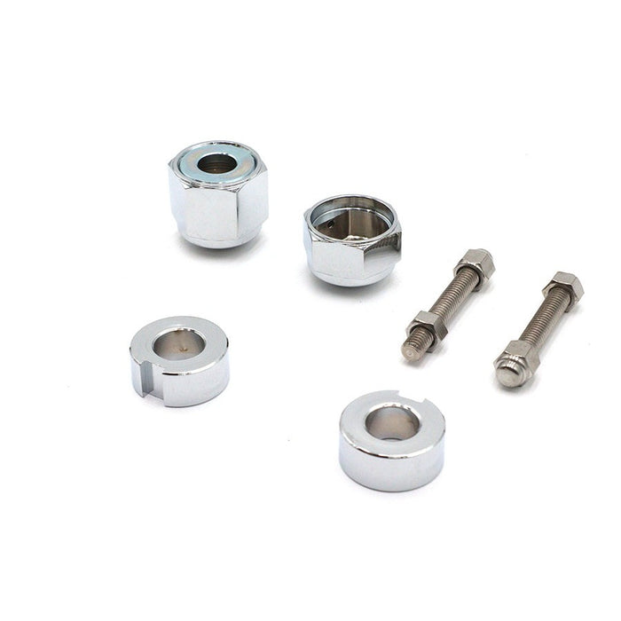 Chrome Rear Axle Adjuster and Nut Kit - V-Twin 44-0635 - Evolution Softail 1986-1992
