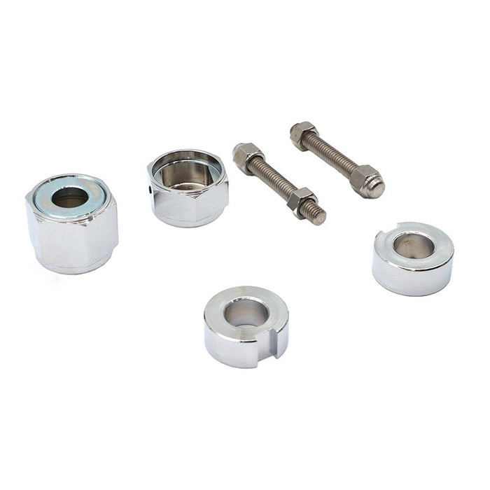 Chrome Rear Axle Adjuster and Nut Kit - V-Twin 44-0635 - Evolution Softail 1986-1992