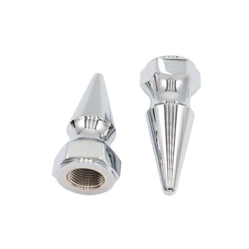 Chrome Axle Nut Kit Pike Style - V-Twin 44-0647