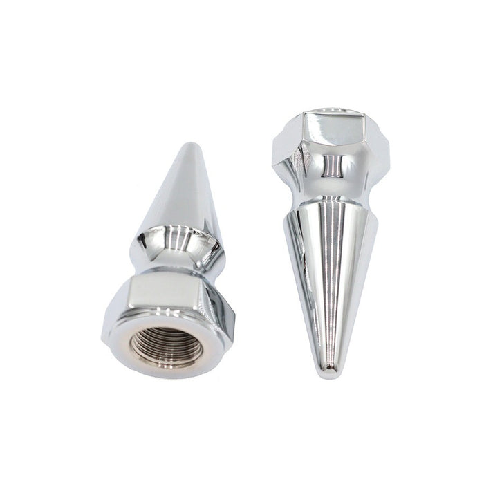 Chrome Axle Nut Kit Pike Style - V-Twin 44-0647