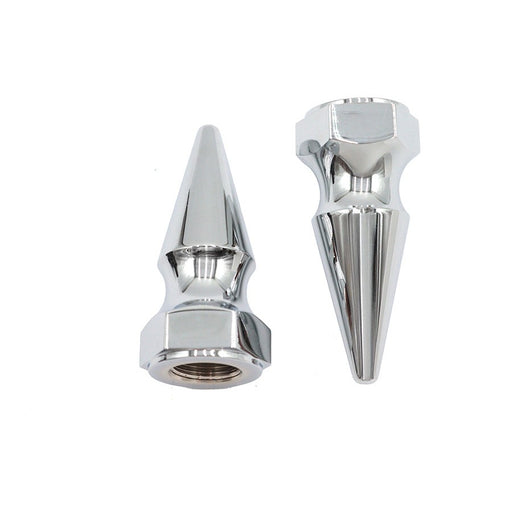 Chrome Axle Nut Kit Pike Style - V-Twin 44-0647