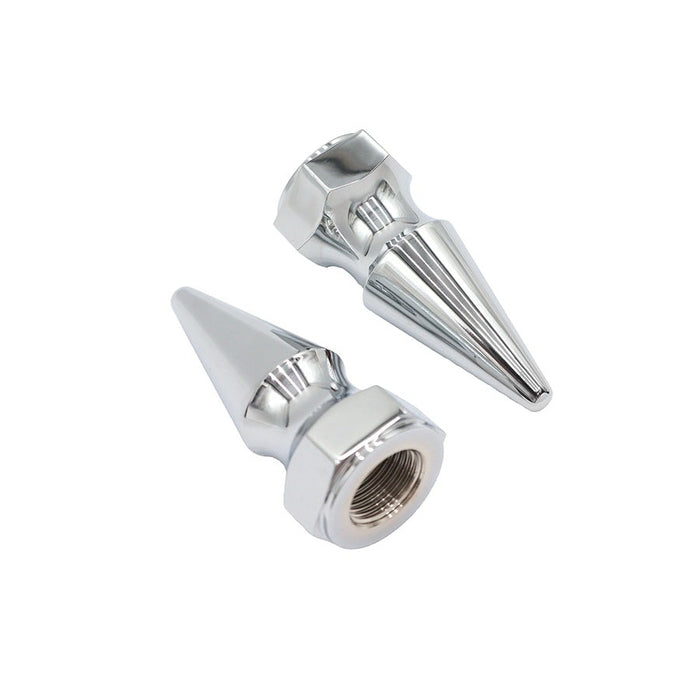 Chrome Axle Nut Kit Pike Style - V-Twin 44-0647