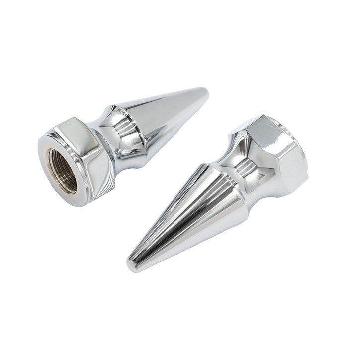 Chrome Axle Nut Kit Pike Style - V-Twin 44-0647