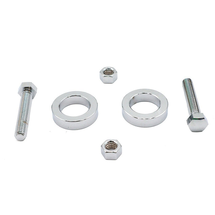 Chrome Rear Axle Adjuster Kit - V-Twin 44-0698 - OEM 4433 - Twin Cam Softail 2008-2017