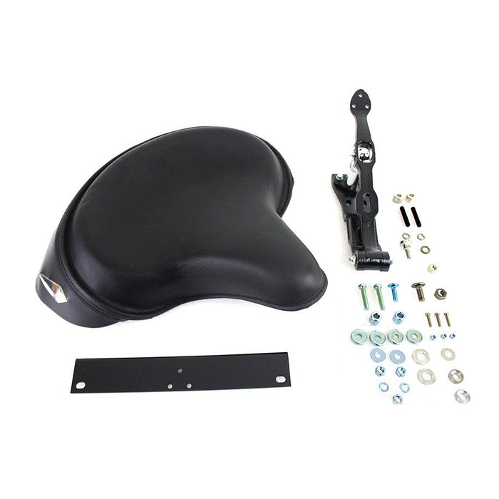 Black Police Solo Seat Kit - V-Twin 47-0479 - Twin Cam Softail 2000-2017