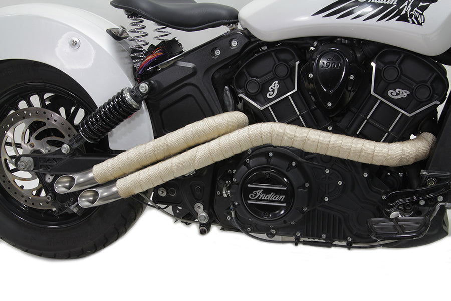 V-Twin Manufacturing Light Brown Fiberglass Exhaust Wrap - additional view 3