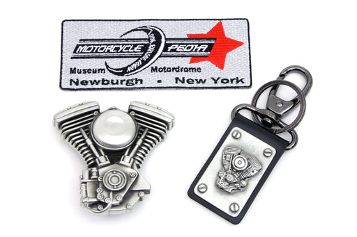 V-Twin Manufacturing V-Twin Mens Evolution Engine Buckle and Fob Set - additional view 2