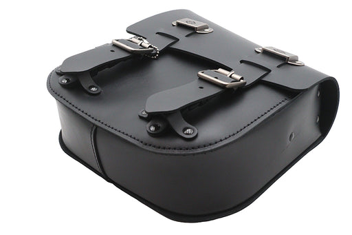 OE Black Leather Two Buckle Saddlebag - additional view 2