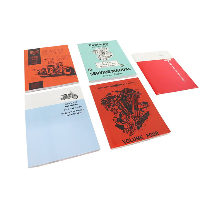 Panhead and Shovelhead Parts and Service 5 Piece Manual Set - V-Twin 48-0835