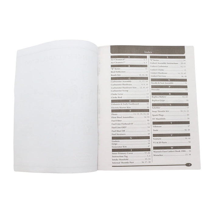 1930-1965 Linkert Carburetor Parts Book - V-Twin 48-0857
