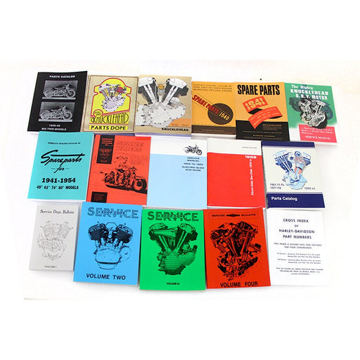 Big Twin Part & Service Manual Library Set - V-Twin 48-1065 - Big Twin 1936-1965
