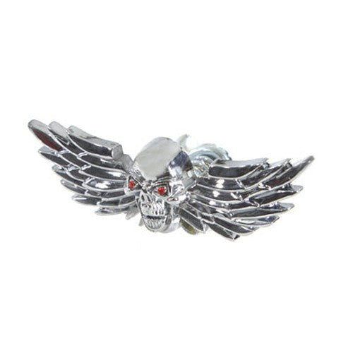Skull with Wings Medallion Set - V-Twin 48-1323