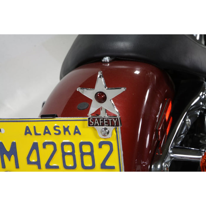 Safety License Plate Topper with LED Lamp - V-Twin 48-1618