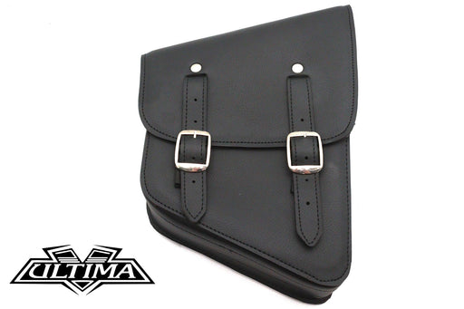 Ultima Black Cowhide Two Buckle Saddlebag Right Side