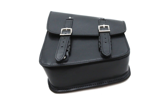 Ultima Black Leather Two Buckle Saddlebag Left Side - additional view 2