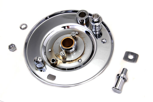 V-Twin Manufacturing Front Brake Backing Plate Chrome - additional view 2