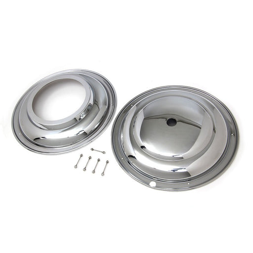 16 Front Wheel Cover Set Chrome - V-Twin 49-0291