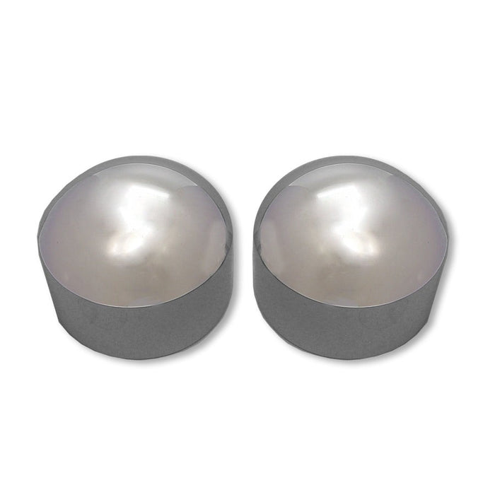 Auxiliary Seat Spring Dome Cover Set Polished - V-Twin 49-0449