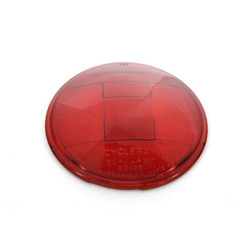 Replica Headlamp Glass Lens Red - V-Twin 49-0672