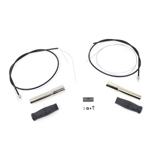 Throttle and Spark Cable Spiral Kit Nickel Plated - V-Twin 49-0674