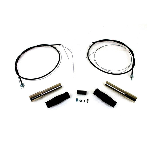 Throttle and Spark Cable Spiral Kit Nickel Plated - V-Twin 49-0674