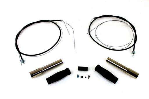 V-Twin Manufacturing Throttle and Spark Cable Spiral Kit Nickel Plated - additional view 2