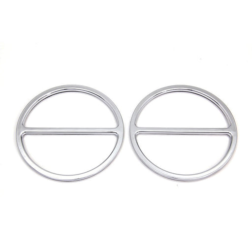 Chrome Cross Bar Front Speaker Grill Set - American Dresser 77548 - Big Twin 1996-2013
