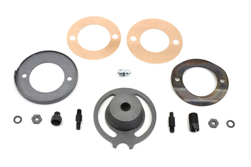 V-Twin Manufacturing Parkerized Front Brake Plate Cover Kit