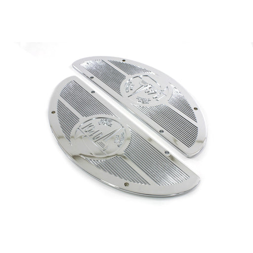 Chrome World's Fair 1940 Footboard Mats - V-Twin 49-1647