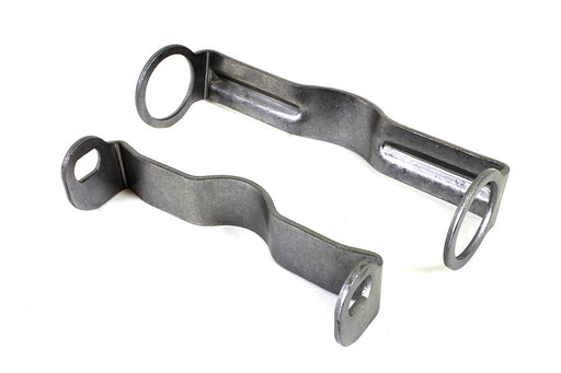 V-Twin Manufacturing Raw Spring Fork Shock Bracket Set