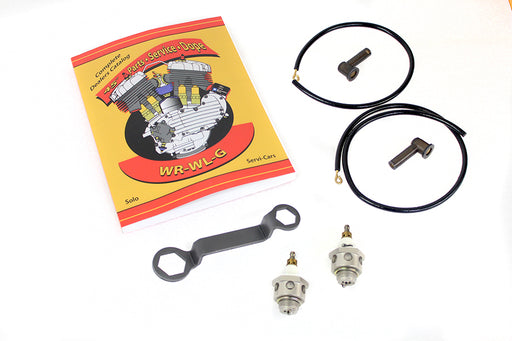 V-Twin Manufacturing 45 W/G 18mm Replica Spark/Wire Plug Kit