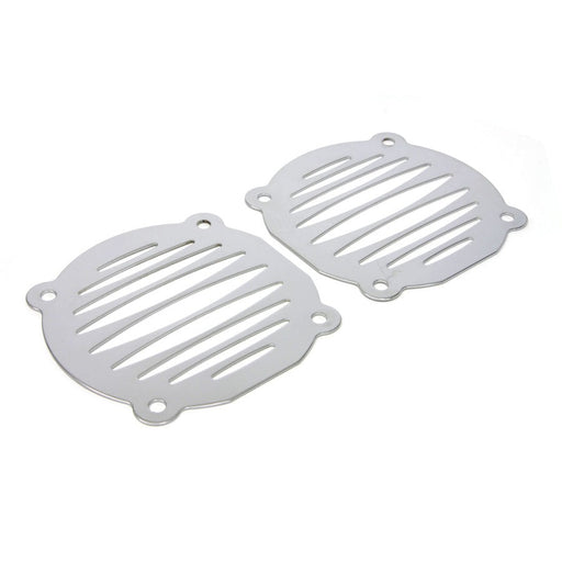 Chrome Milled Slots Speaker Grill Set - American Dresser 77464 - Big Twin 1996-2013