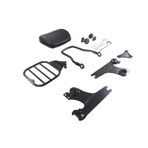 Gloss Black Sissy Bar and Rack - V-Twin 50-0027 - Twin Cam Softail 2000-2006