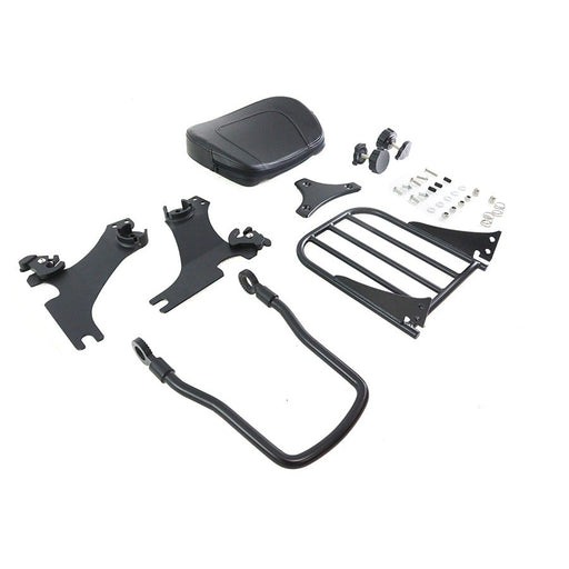 Gloss Black Sissy Bar and Rack - V-Twin 50-0037 - Evolution Sportster 1994-2003