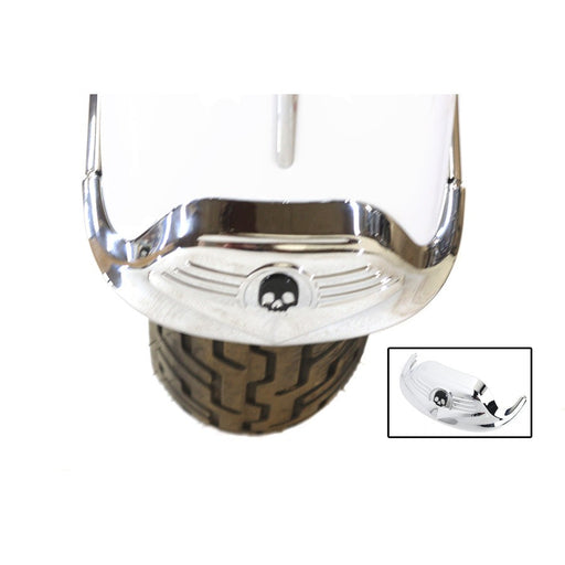 Skull Front Fender Tip Chrome - V-Twin 50-0382 - Big Twin 1986-2008
