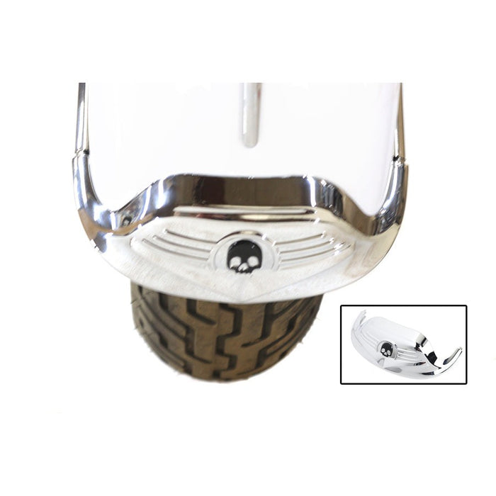 Skull Front Fender Tip Chrome - V-Twin 50-0382 - Big Twin 1986-2008