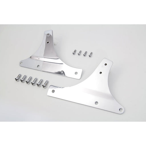 Sissy Bar Side Plate Set Chrome - Wyatt Gatling 80212 - Twin Cam Softail 2000-2017