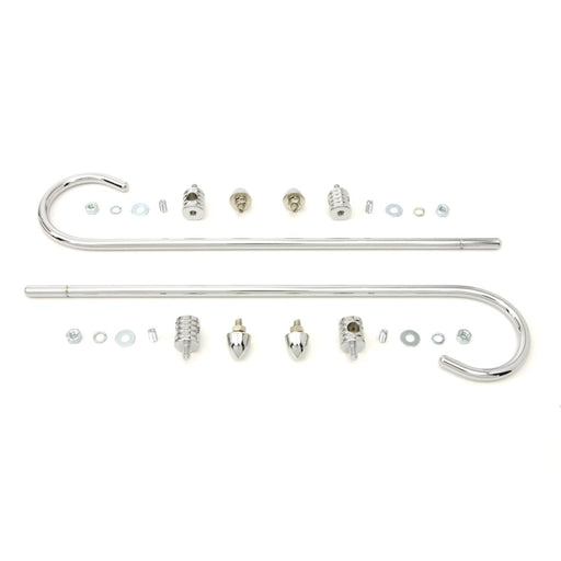 Chrome Front Fender Trim Rail Kit - Wyatt Gatling 77264 - OEM 59275-50