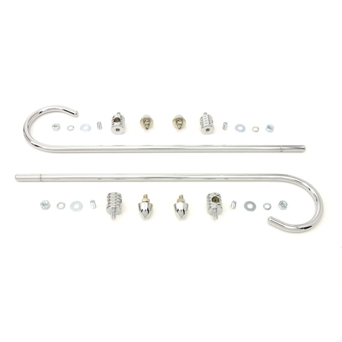 Chrome Front Fender Trim Rail Kit - Wyatt Gatling 77264 - OEM 59275-50
