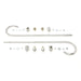 Chrome Front Fender Trim Rail Kit - Wyatt Gatling 77264 - OEM 59275-50