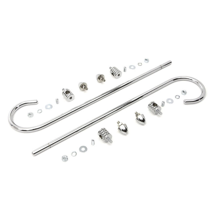 Chrome Front Fender Trim Rail Kit - Wyatt Gatling 77264 - OEM 59275-50
