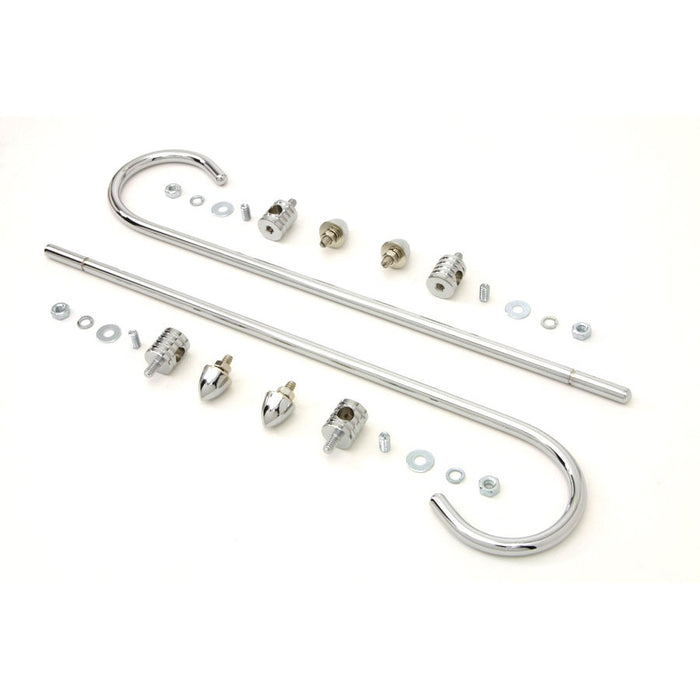 Chrome Front Fender Trim Rail Kit - Wyatt Gatling 77264 - OEM 59275-50