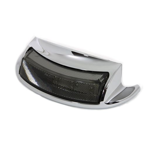 Chrome LED Rear Fender Tip with Smoke Lens - Wyatt Gatling 77296 - OEM 59776-10 - Twin Cam Touring 1999-2016