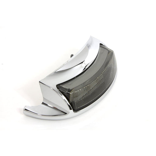 Chrome LED Rear Fender Tip with Smoke Lens - Wyatt Gatling 77296 - OEM 59776-10 - Twin Cam Touring 1999-2016