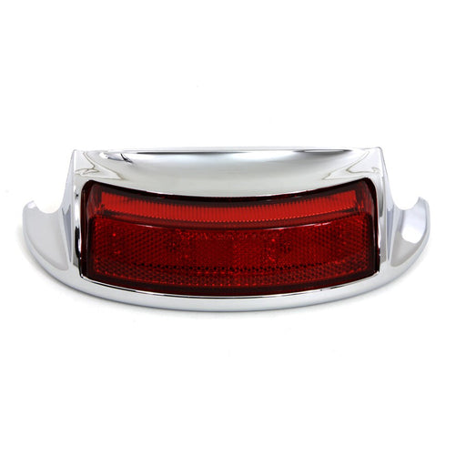 Chrome LED Rear Fender Tip with Red Lens - Wyatt Gatling 77295 - OEM 59685-10 - Twin Cam Touring 1999-2016