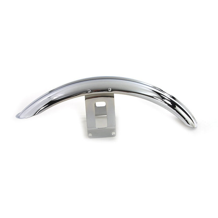 Chrome Front Fender with Chrome Bracket - Wyatt Gatling 090487 - Big Twin 1980-2016