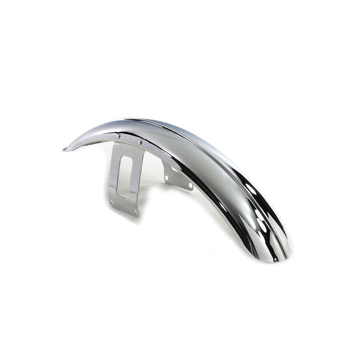 Chrome Front Fender with Chrome Bracket - Wyatt Gatling 090487 - Big Twin 1980-2016