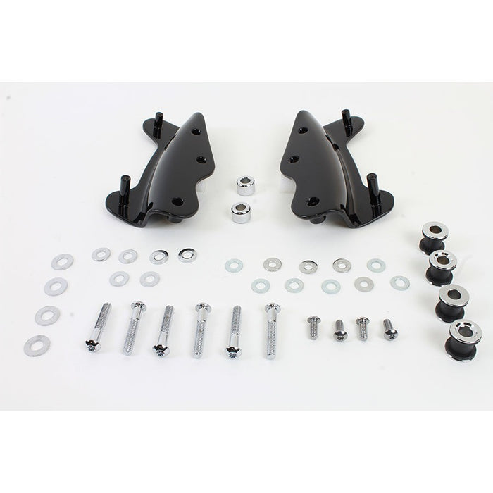 Docking Hardware Kit Gloss Black - Wyatt Gatling 80241B - OEM 54246-09A - Twin Cam Touring 2009-2013