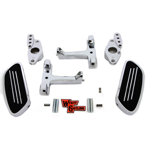 Passenger Footboard Set with Swingarm Mount Kit - V-Twin 51-0867 - Big Twin 1982-2006